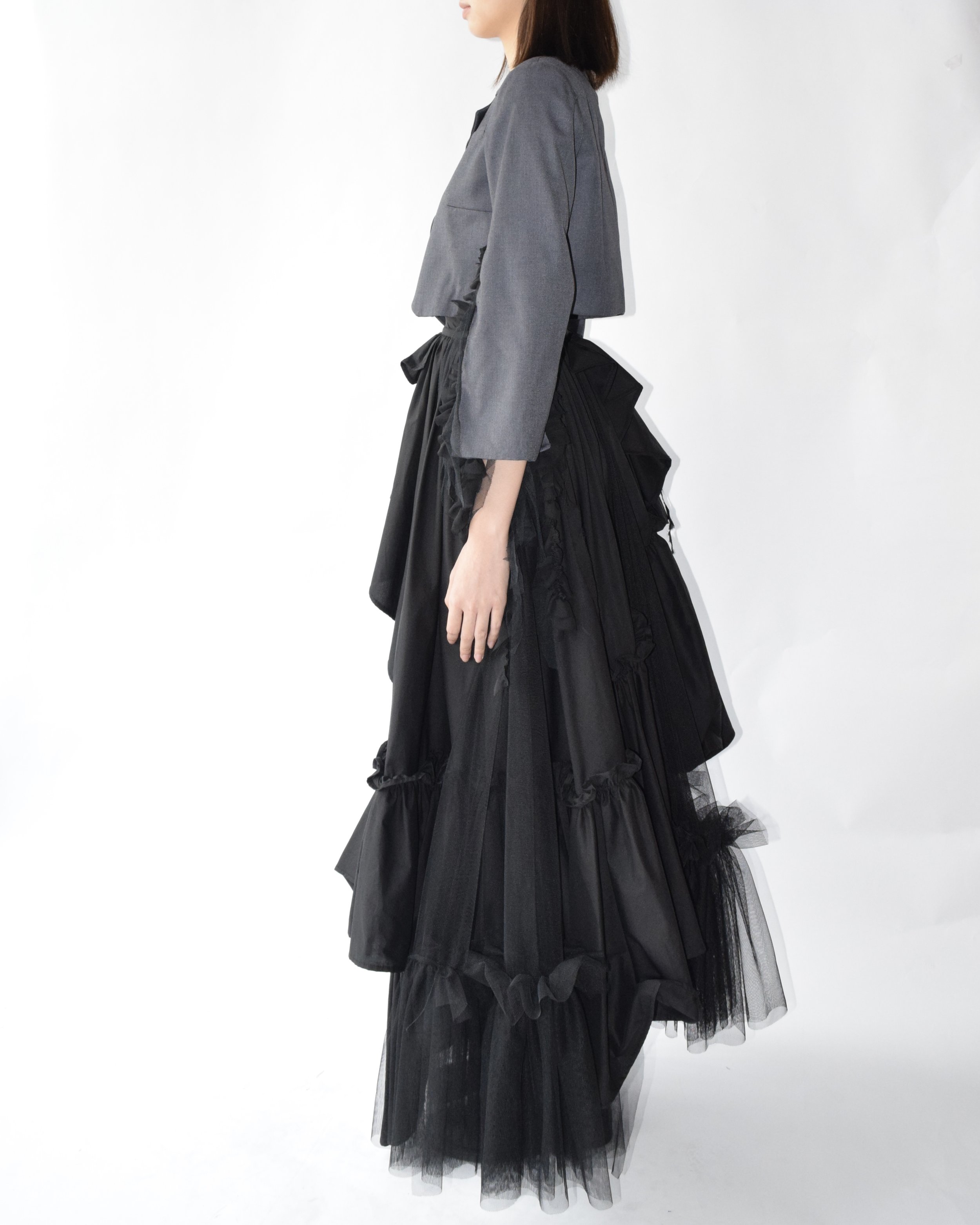 限定商品 VIVIANO asymmetric tulle skirt www.expoverao.com.br